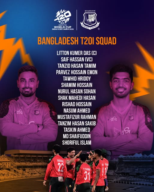 Bangladesh T20 WC 2026 Squad