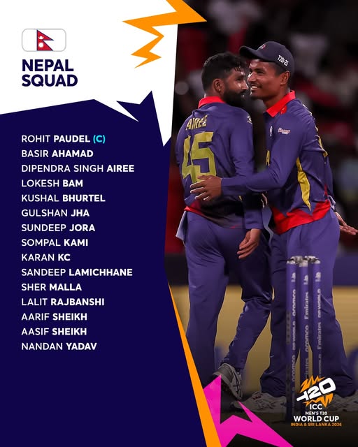 Nepal Squad T20 WC 2026