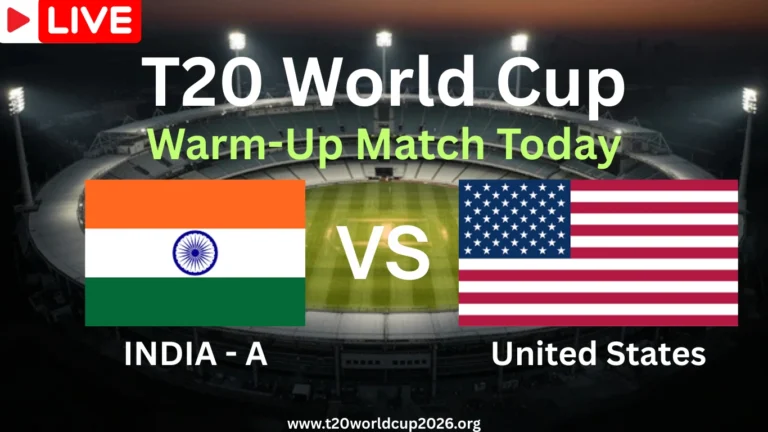 India A vs USA T20 WC 2026 Warm-Up Match