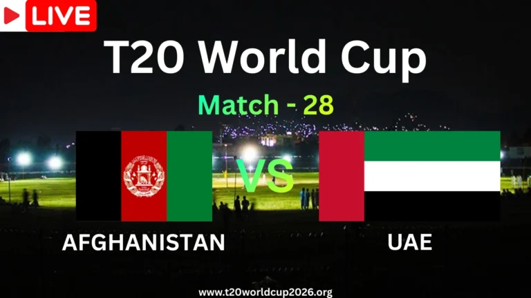 Afghanistan vs UAE Live Streaming