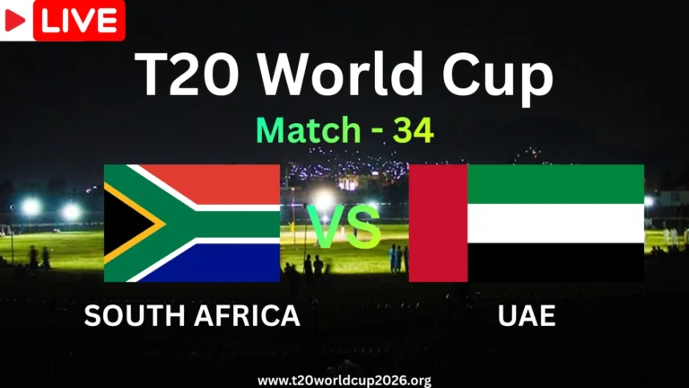 South Africa vs UAE Live Streaming